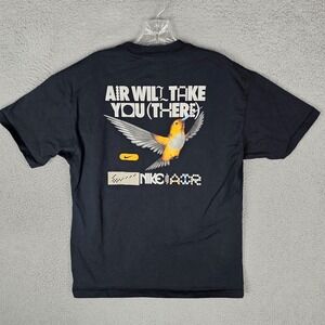 Nike Sportswear Air Will Take You There Size Large Men Black Hummingbird T-Shirt